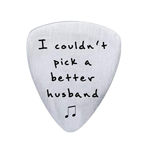 Husband Birthday Valentine's Day Gift Ideas from Wife - I Couldn't Pick A Better Husband Guitar Pick, Personalized Gifts for Musician Man Wedding Anniversary Christmas