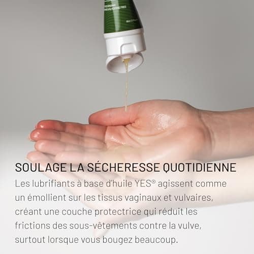 YES OB Organic Natural Plant-Oil Based Personal Lubricant 140ml for Women (Hypoallergenic, Intimate Moisturizer, Massage Oil)