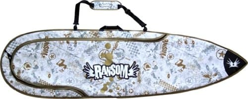 Ransom Surf Wax Jr Pro Single Day White / Gold Thruster Surfboard Bag - 6'0"