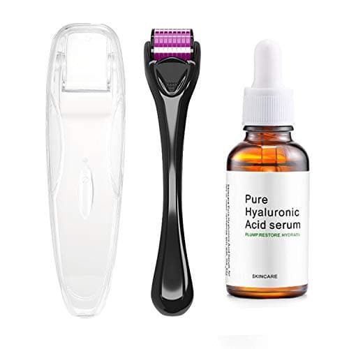 ENDIM Titanium Microneedle Derma Roller 540 Micro Needles Skin Care Needle 0.25mm+hyaluronic acid serum-EOE