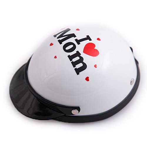 Helmet for Biker Dogs - I Heart Mom - for small dogs 5-10 lbs.