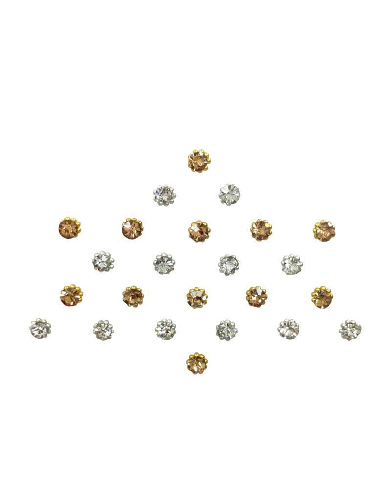 BEAUTY GOLDDiamond Collection Gold Silver Bindi Pack Of 1