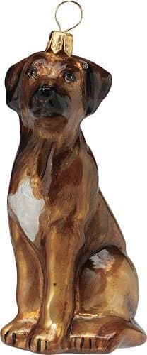 Rhodesian Ridgeback Dog Polish Glass Christmas Ornament Made Poland Decoration