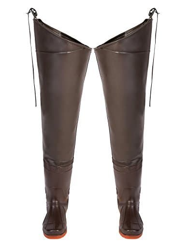 Ouzong Fishing Hunting 2-Ply PVC/Nylon Waterproof Hip Waders