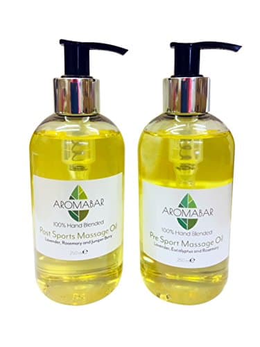 Aromabar Sports Massage Oil Twin Pack (2 x 250ml) - Eucalyptus Scented - Unisex - Women's Sports Enthusiasts