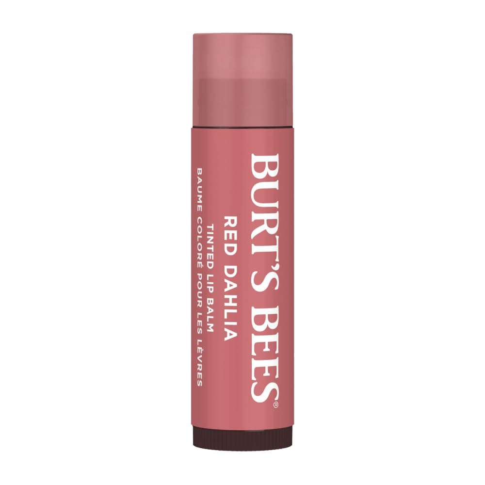 Burt's Bees Tinted Lip Balm Red Dahlia, Moisturising Lip Tint With Shea Butter, 100% Natural Origin, 4.25g