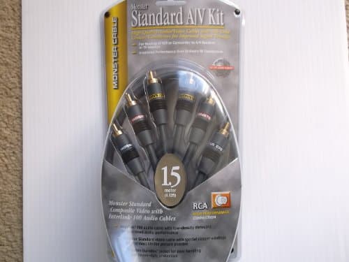 Monster B Sv1/100-1.5M Composite Video With Rca Audio Cable Kit (1.5 Meters) (Discontinued By Manufacturer)