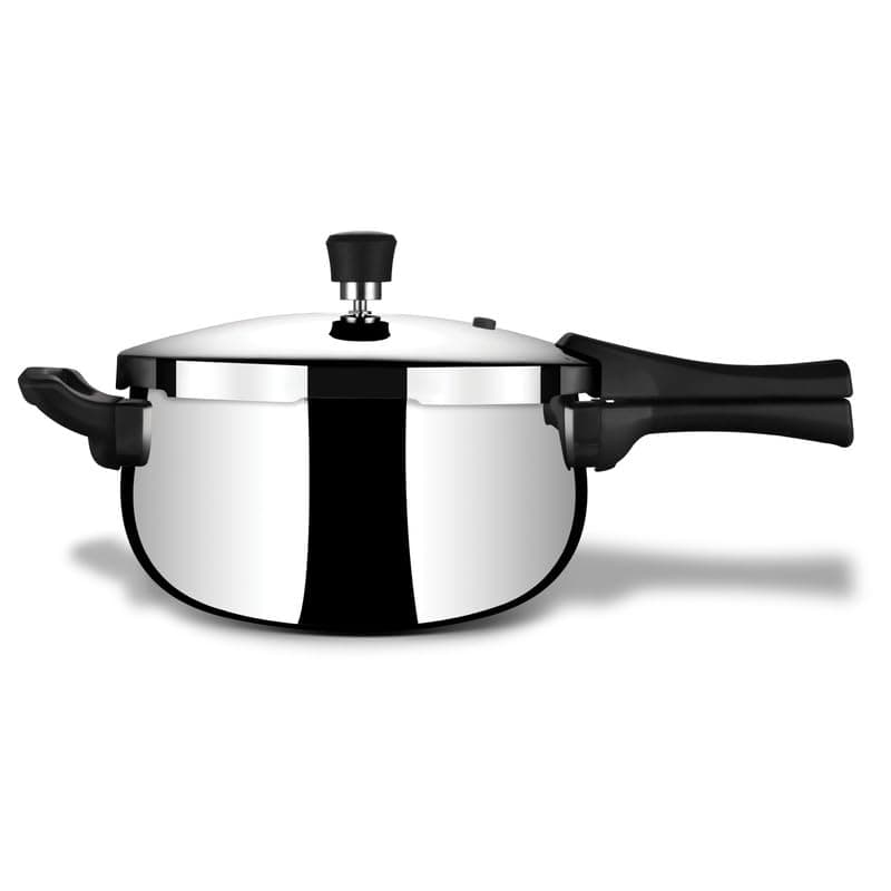 - Stahl Triply Stainless Steel Pressure Cooker 5 Litre Outer Lid | Belly Pressure Cooker | Triply Cooker With Gas & Induction Base | Safe & Long Lasting Steel | Xpress Cooker 9275 (Serves 4 People)