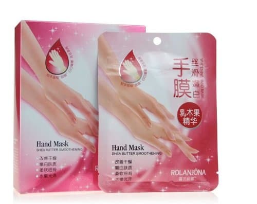 Rolanjona Shea Butter Smoothing Whitening & Moisturizing Hand Gloves Mask Hand Mask Skin 4 Pairs/lot