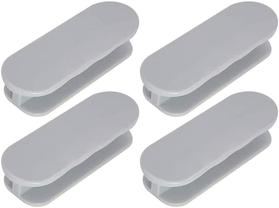 KPNG Self-Stick Instant Cabinet Drawer-Humanity Handle Helper Auxiliary for Kitchen Cabinet Knobs Drawer Window Sliding Door-Wardrobe Self-Stick Push Pull Helper Stick-on Handles (Grey, Pack of - 4)