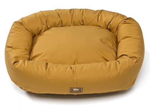West Paw Design Organic Cotton Bumper Bed for Dogs - Extra Large: 42" x 34", Gold