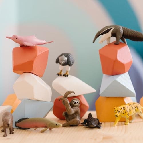Safari Ltd. South American Animals TOOB - Toy Figurines of Jaguar, Sloth, Harpy Eagle, Giant Anteater, Capybara, Arapaima, Boto (Pink River Dolphin), & Caiman - Boys, Girls & Kids Toys Ages 3+