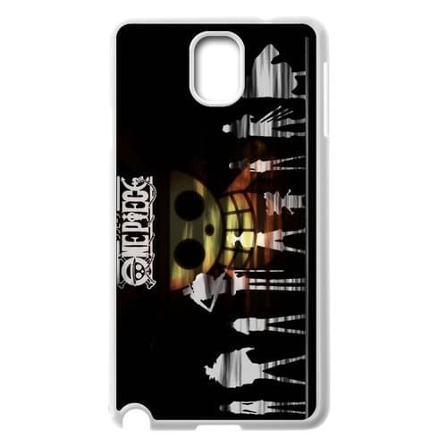MeowStore Japanese Cartoon OP One Piece Skull Logo Luffy Nami Chorpper Silhouette Samsung Galaxy Note 3 Case Cover Phone Case Shells White