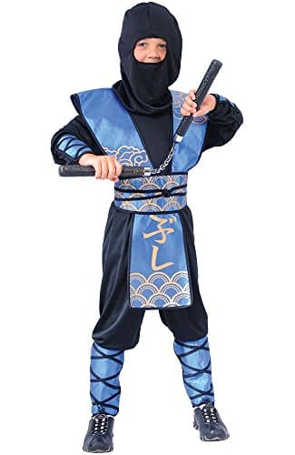 Wicked Costumes Kids Ninja Warlord Blue/Black Fancy Dress Costume