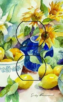 Lemon Table Single Duplex SwitchStix Peel and Stick Outlet Wall Plate Cover Décor - 2 Units