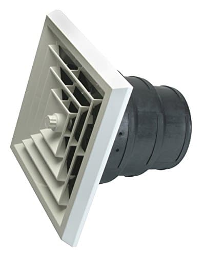 Havaco Quick ConnectHT-GRB-S1 White Square Ceiling Diffuser and 8-7-6 in. Reducing Boot