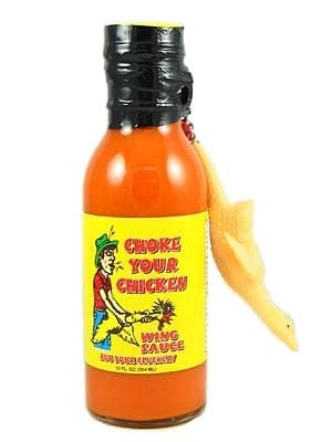 Choke Your Chicken Wing Sauce w/ Giant Chicken Keychain, 12oz.