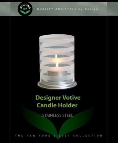 NEWLINE NYNewlineNY Stainless Steel Base Designer Votive Candle Holder