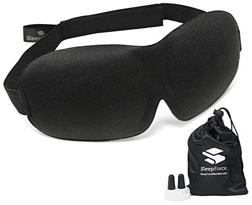 Sleep Mask Eye Cover - Adjustable Black Eye Mask Sleeping Shades