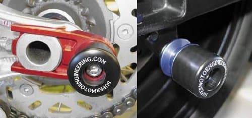 Front Axle and Rear Axle Slider Set - Silver ASL-KTM95S-SIL