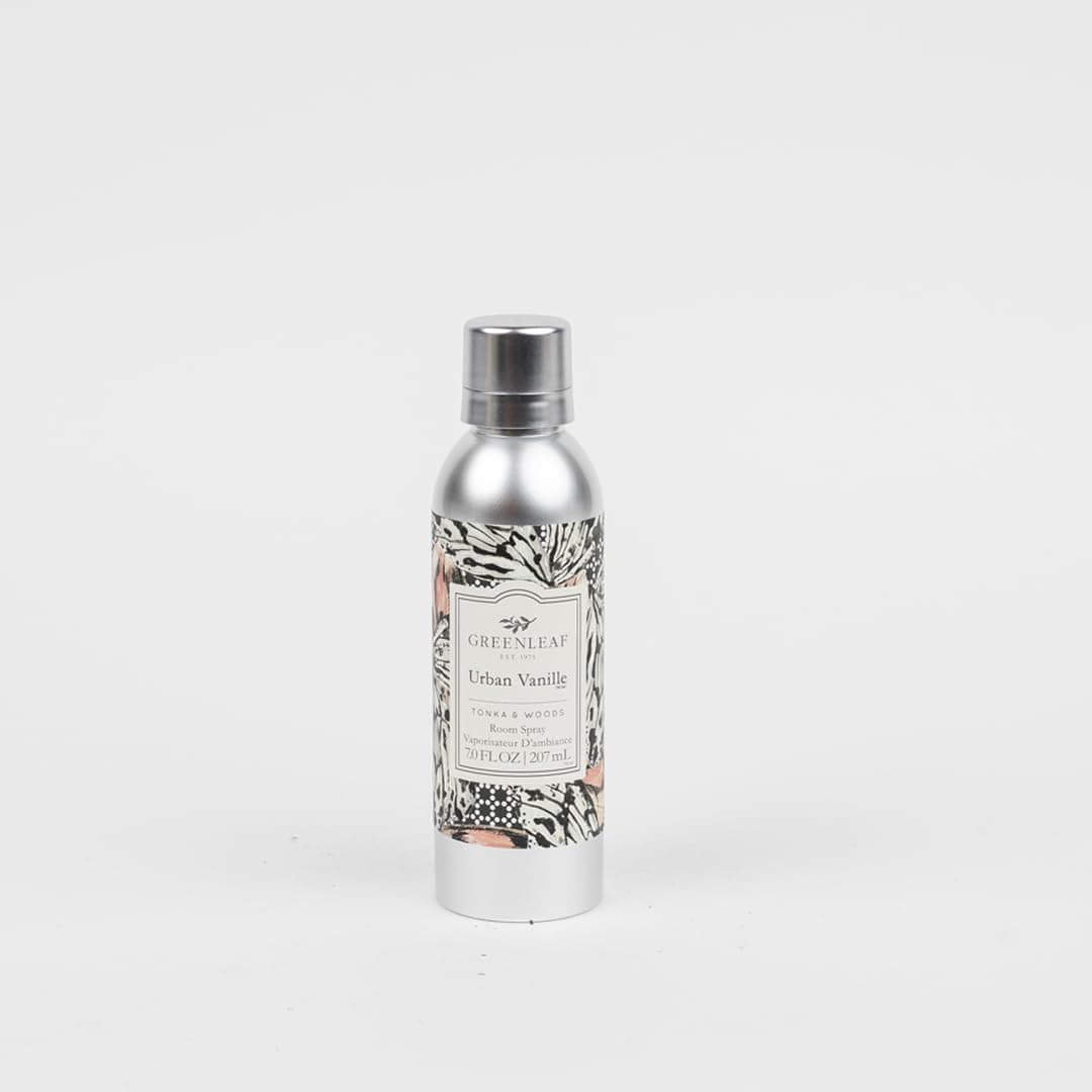 Greenleaf Gifts Urban Vanille Scented Room Air Freshener Spray | Non-Aerosol 7 oz Spray | Vanilla Scented Air Freshener for Home | Home Fragrance for Bedroom & Bathroom, clear