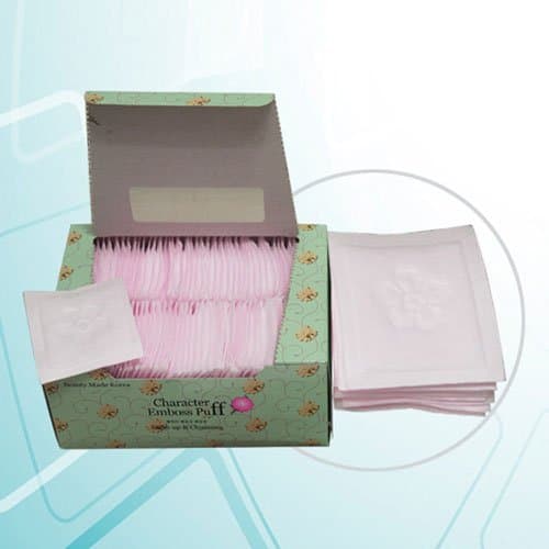 SoonSom Korea - Embossed Cotton Pads Made with 100% Natural Cotton 100pc (Pink Cotton)
