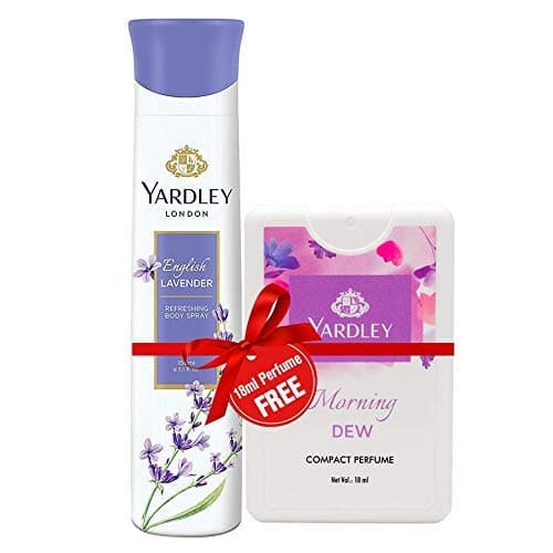 London English Lavender Deo, 150 ml with Free Morning Dew Compact Perfume, 18 ml