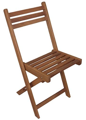 Zen Garden Eucalyptus Foldable Chair, Set of 2, Teak Wood Finish