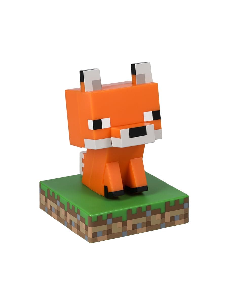 Minecraft Officially Licensed Fox Free Standing Desk Light, Gaming Room Decor and Merchandise for Boys and Girls, Nightlight Gift Accessory for Playroom and Bedroom