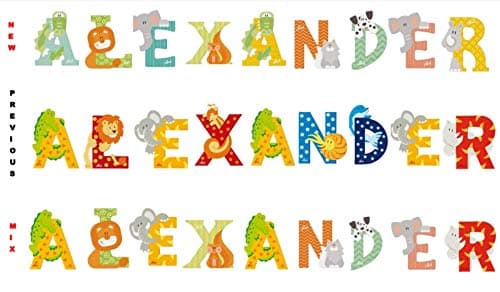 ANY NAME IN ANIMAL LETTERS // Any name available up to 7 letters or characters get YOUR NAME IN WOODEN LETTERS!