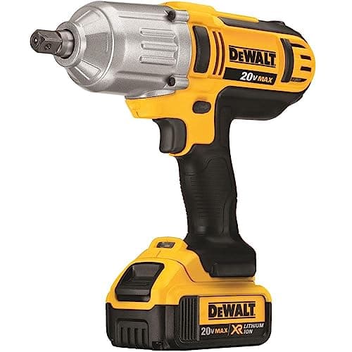DEWALT DCF889M2 20-volt MAX Lithium Ion 1/2-Inch High Torque Impact Wrench with Detent Pin, Yellow