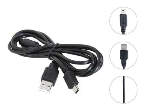 1.8 m Charging Cable for PS3 Game Controller (Black)