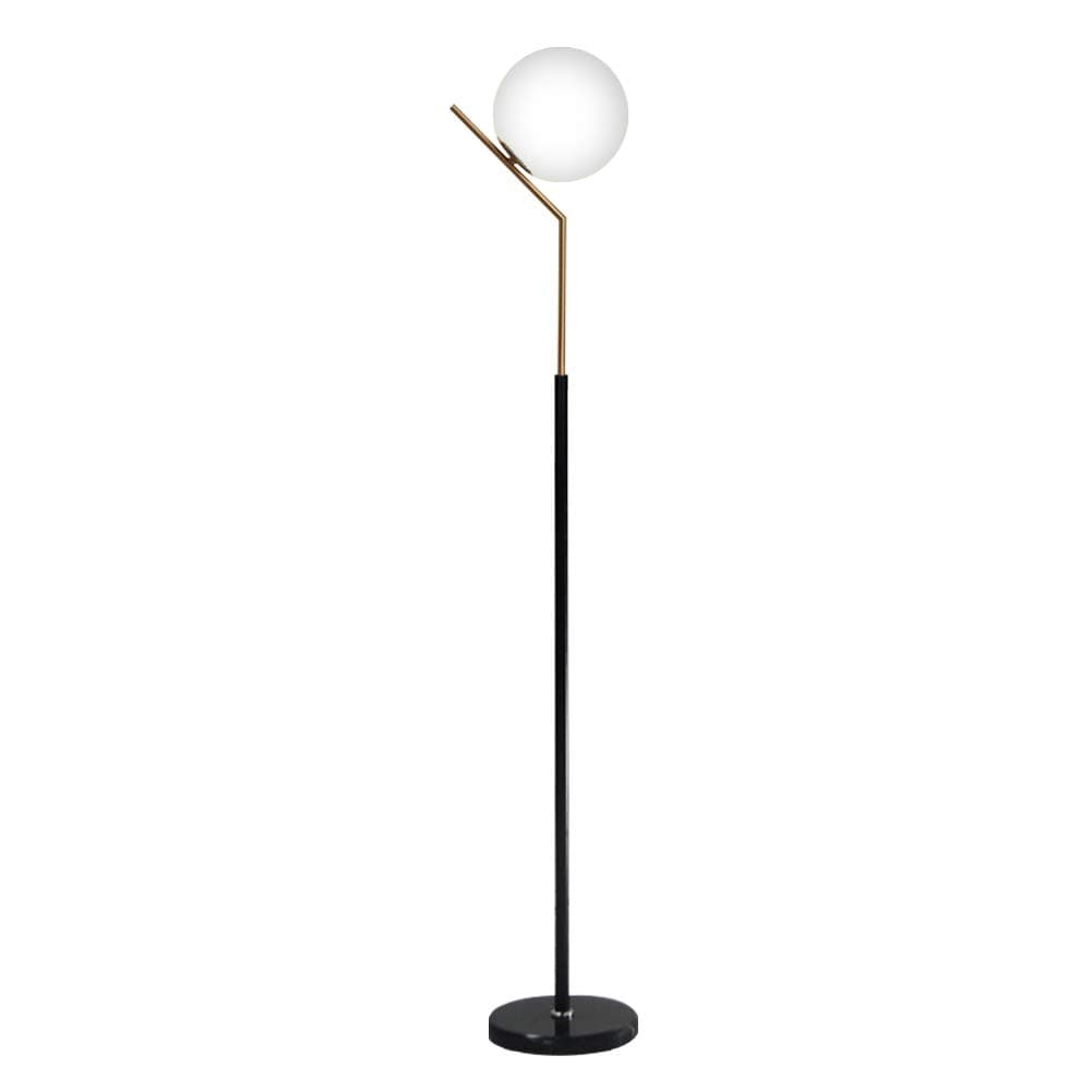 Lighting KU300207 Modern Creative White Glass Ball Floor Lamp for Living Room,Bedroom,Office,Hotel,1 Light