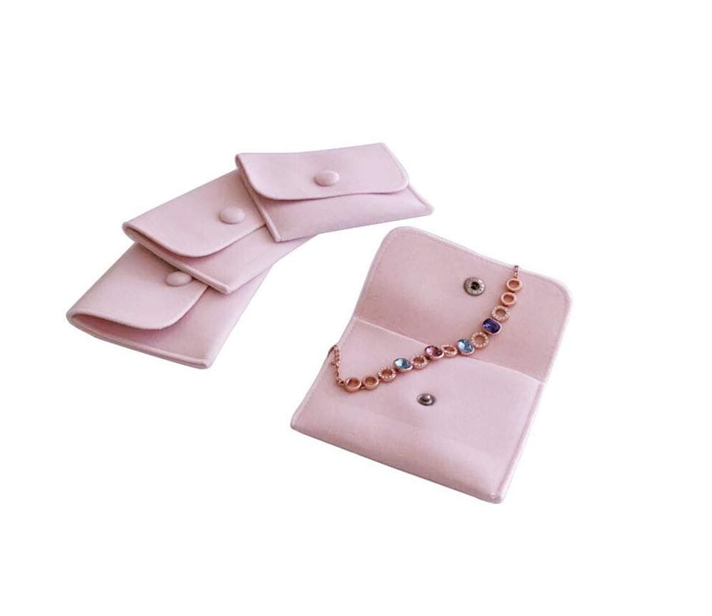 Premium Quality Velvet Jewelry Gift Pouch Pack Secure Button Design Party Wedding Packaging Store Trade Show Sale 10 Pieces