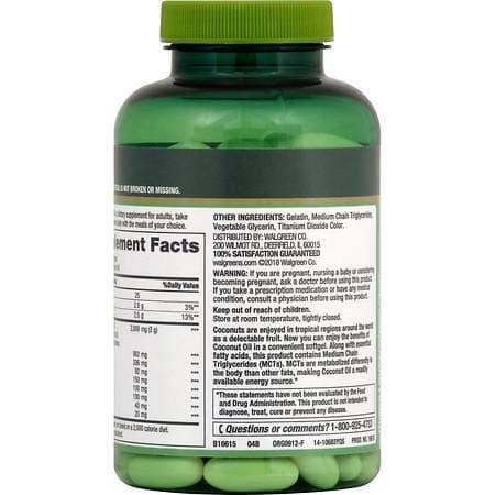 Finest Nutrition Coconut Oil with Lauric Acid, 1000mg, 120 Softgels