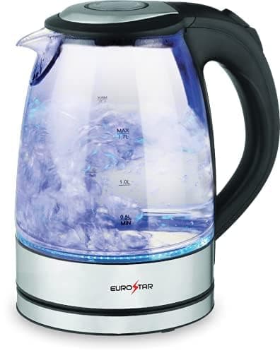EUROSTAR EKG17BK 1.7L Glass Kettle, Black