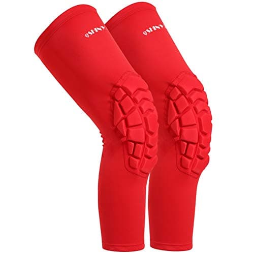 Basketball Knee Pads:ShinyPro 3D Honeycomb Shock Absorption EVA Pads,for Basketball Softball Baseball Football Volleyball,Kids Youth Girls Boys Women Men,1 Pair