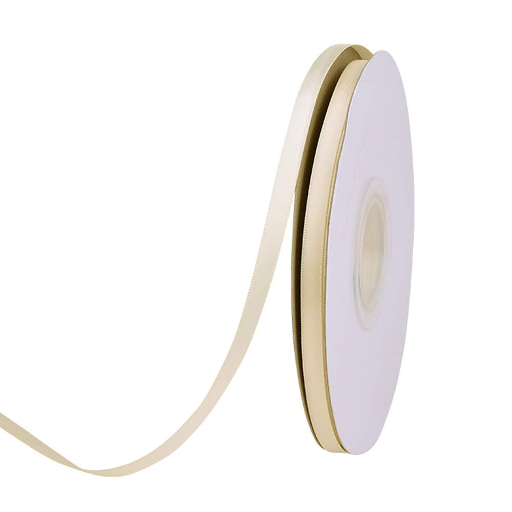 Ribest 1/4 inch 50 Yards Solid Double Face Satin Ribbon