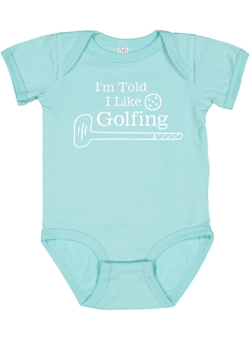 I'm Told I Like Golf Silhouette Baby Bodysuit