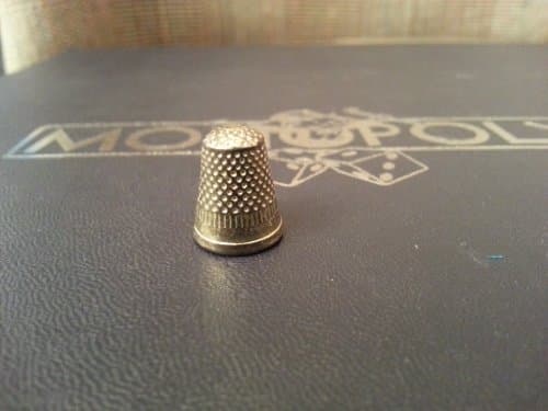 (Read Description Carefully) Monopoly - Deluxe Edition (Replacement Parts Only) Gold Looking Metal Game Token / Piece - Thimball
