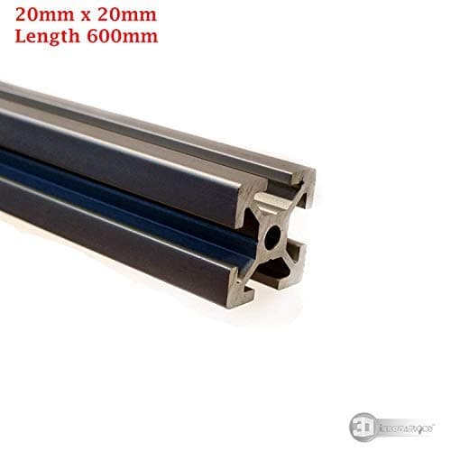 3DINNOVATIONS 2020 T Slot Aluminum Profile Extrusion Frame for 3D Printer, CNC Robots, Housings - Silver; 600mm Set of 1Pc