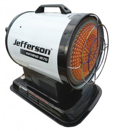 Jefferson IR70 INFERNO INFRARED SPACE HEATER 70,000 BTU 20 1/2 kW / Fuel Type: Diesel / Kerosene / Paraffin