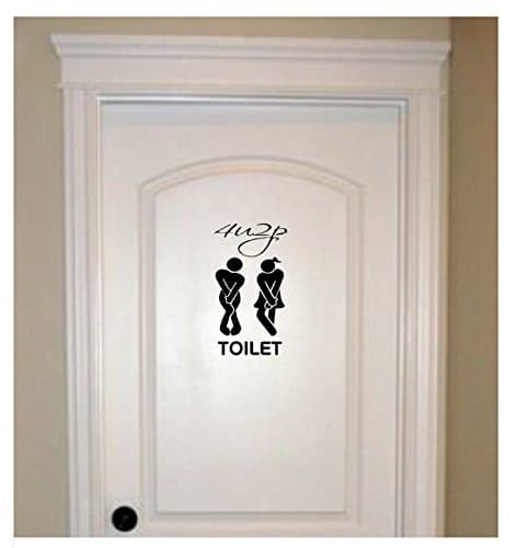 Toilet Decal Bathroom Washroom WC Man Woman Sticker