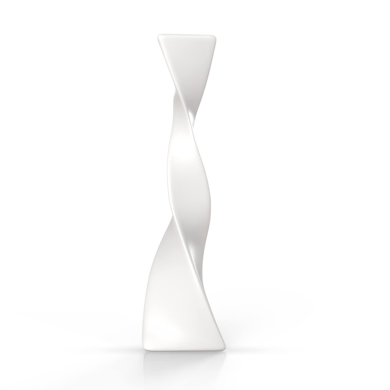 White Ceramic Vase, 15.94 Inch Decorative Tall Slender Vase, Modern Flower Vase for Centerpiece, Shelf, Table, Living Room, Home Decor, Minimalist Twisted Creative Vase