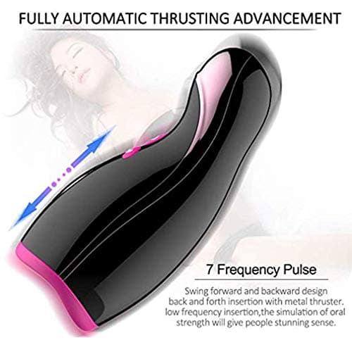 XWZQ Male Aír-cräft Cup Electric Piston Cup Men Deep Throat, Vǐbrating Orál Cup, Sucking Endless Pleasure, Adǔlt Toys for Men Safe Silicone for Men's Novelty T-Shirts XWZQ