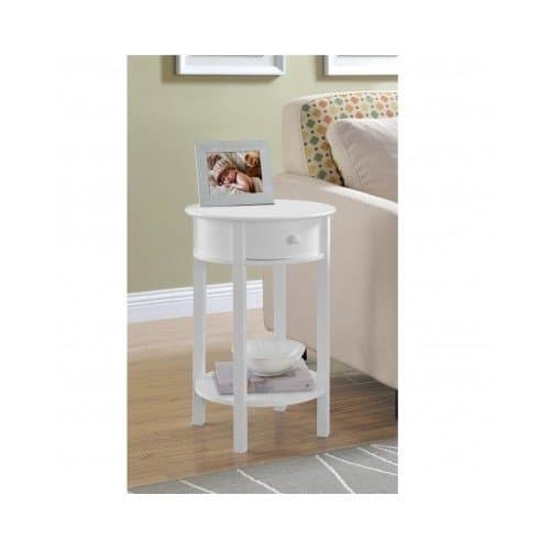 Side Sofa Table Small White Round Wood Furniture Couch End Living Room Bedside Tables Nightstands
