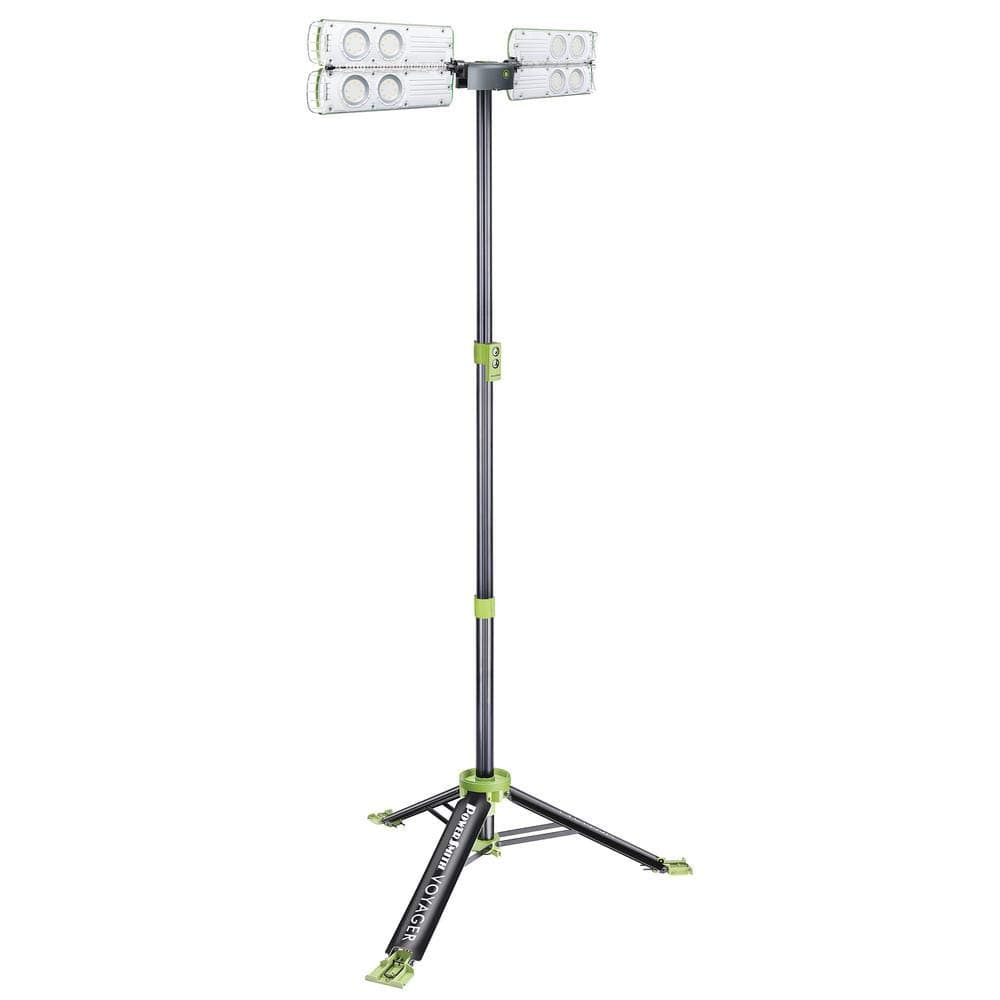 PowerSmith PVL6000A Voyager 6000 Lumen Collapsible Weatherproof LED Work Light with Remote Control, Ground Anchors, Shoulder Strap and Four Light Modes