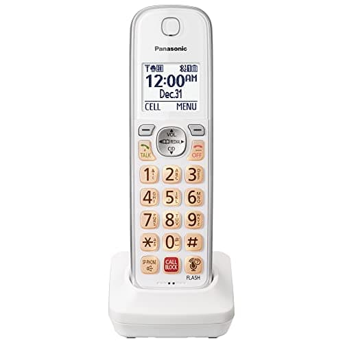 Panasonic Additional Cordless Phone Handset for use with KX-TGD86x Series Cordless Phone Systems - KX-TGDA86W (White)