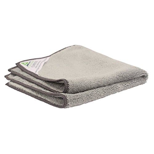 Cedar Creek 16"x16" Premium Plush Microfiber Cleaning Cloths, Professional Grade, Gray, 12 Pack