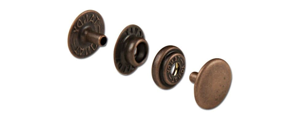 Tandy Leather Line 20 Snaps Antique Copper Plate 10/pk 1261-06